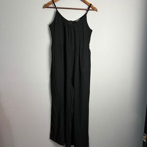 Mittoshop Minimalist Jumpsuit Wide Leg Sleeveless Casual Chic Resort Travel Sz S